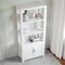 Martha Stewart Hutton Four Tier Shaker Style Bookcase with Storage Cabinet in White with Polished Brass Hardware ZG-053-WH-GLD-MS - alternate 3